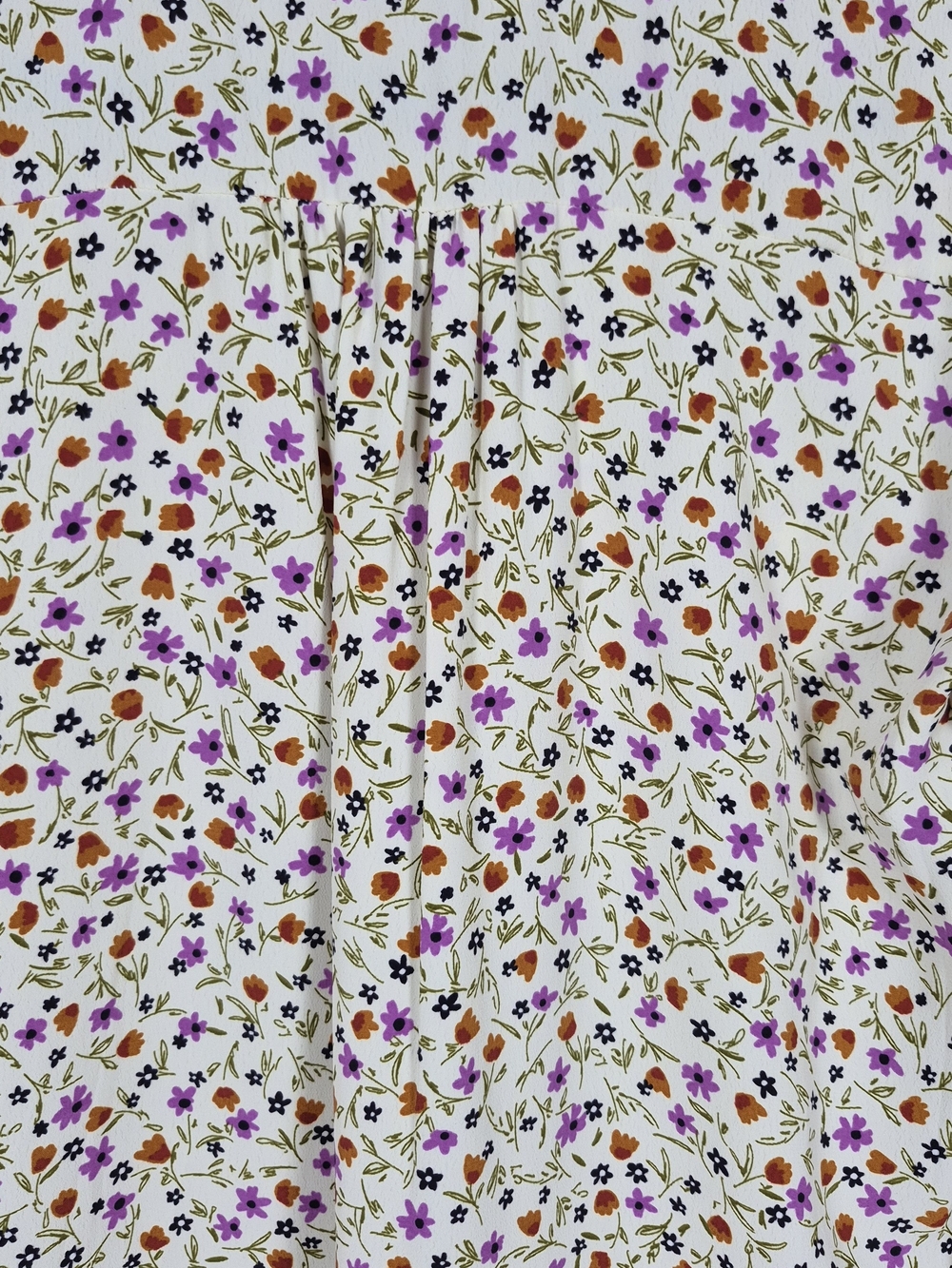 ⭐ Zara Cream Floral Print Long Sleeve Blouse XS - Picture 9 of 10